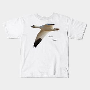 Snow Goose in Flight Kids T-Shirt